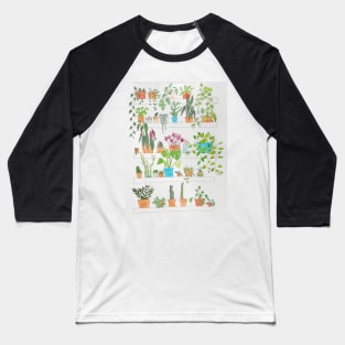 Colorful Houseplant Shelf Baseball T-Shirt